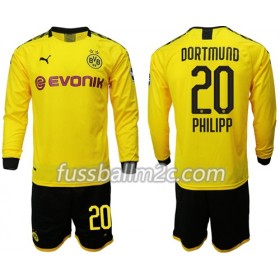 Fußballtrikots Borussia Dortmund Philipp 20 Kinder Heim Trikotsatz 2019-2020 Langarm